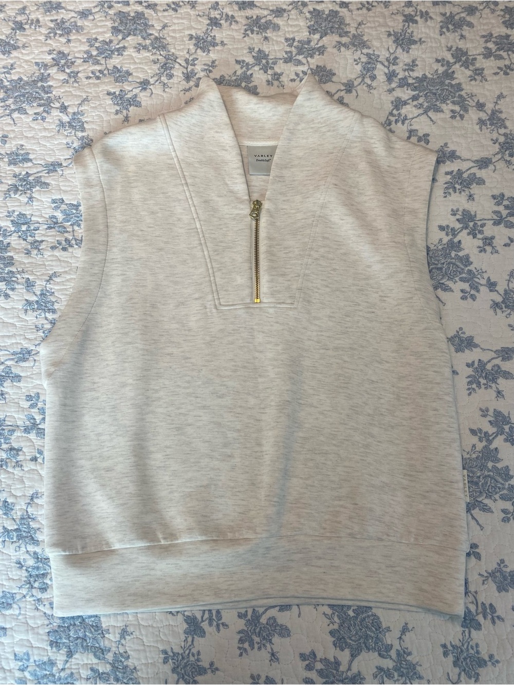 Varley DoubleSoft Loretta Half Zip Ivory Marl Size Medium
